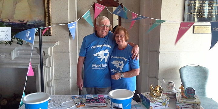 Colin and Angela fundraising for Martlets