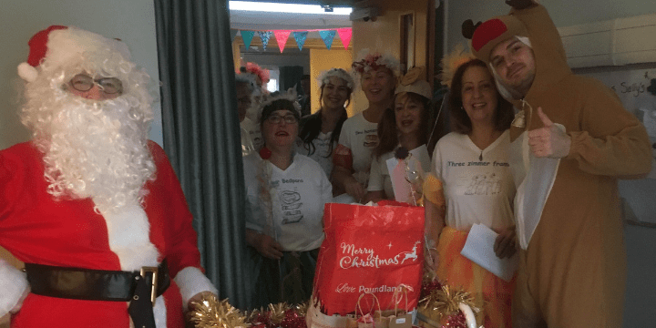 Staff dress up for Christmas caring for Sally