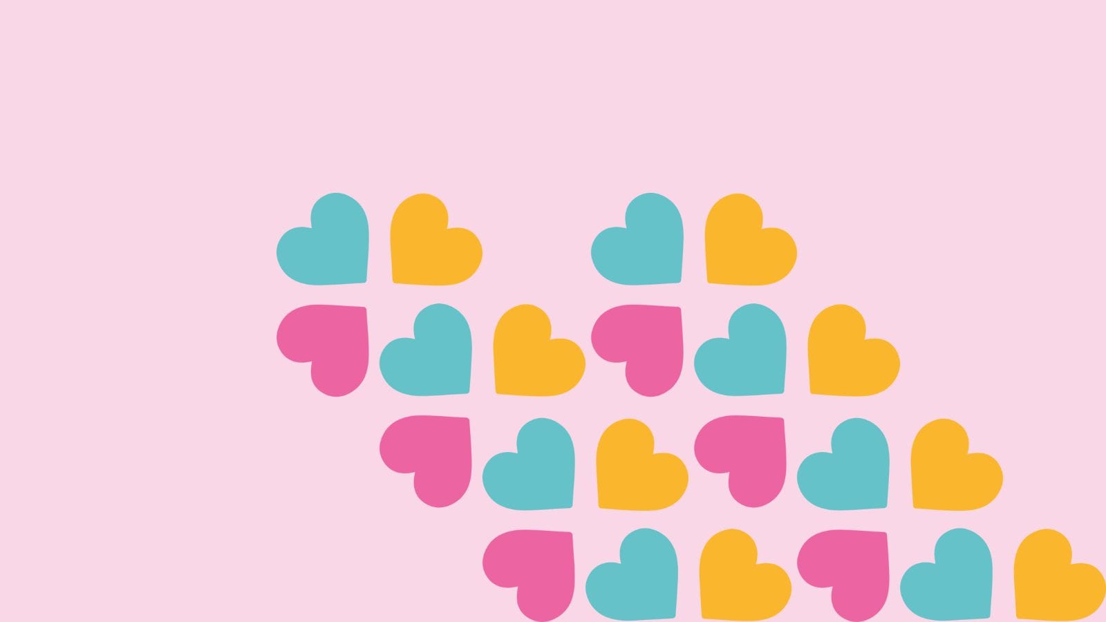Graphic with hearts