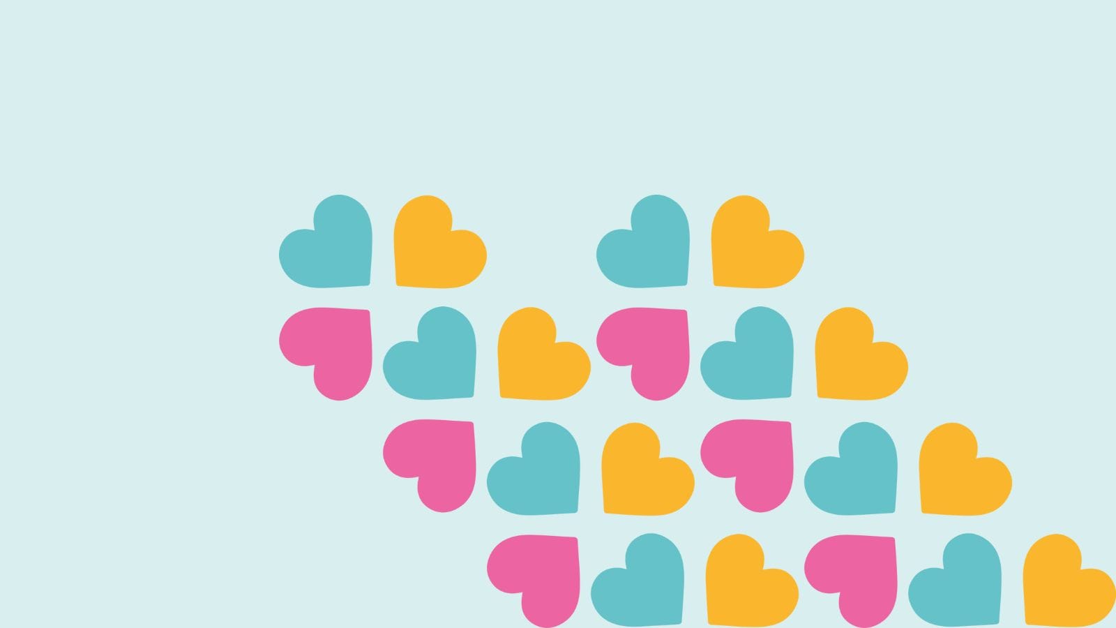 Graphic with hearts