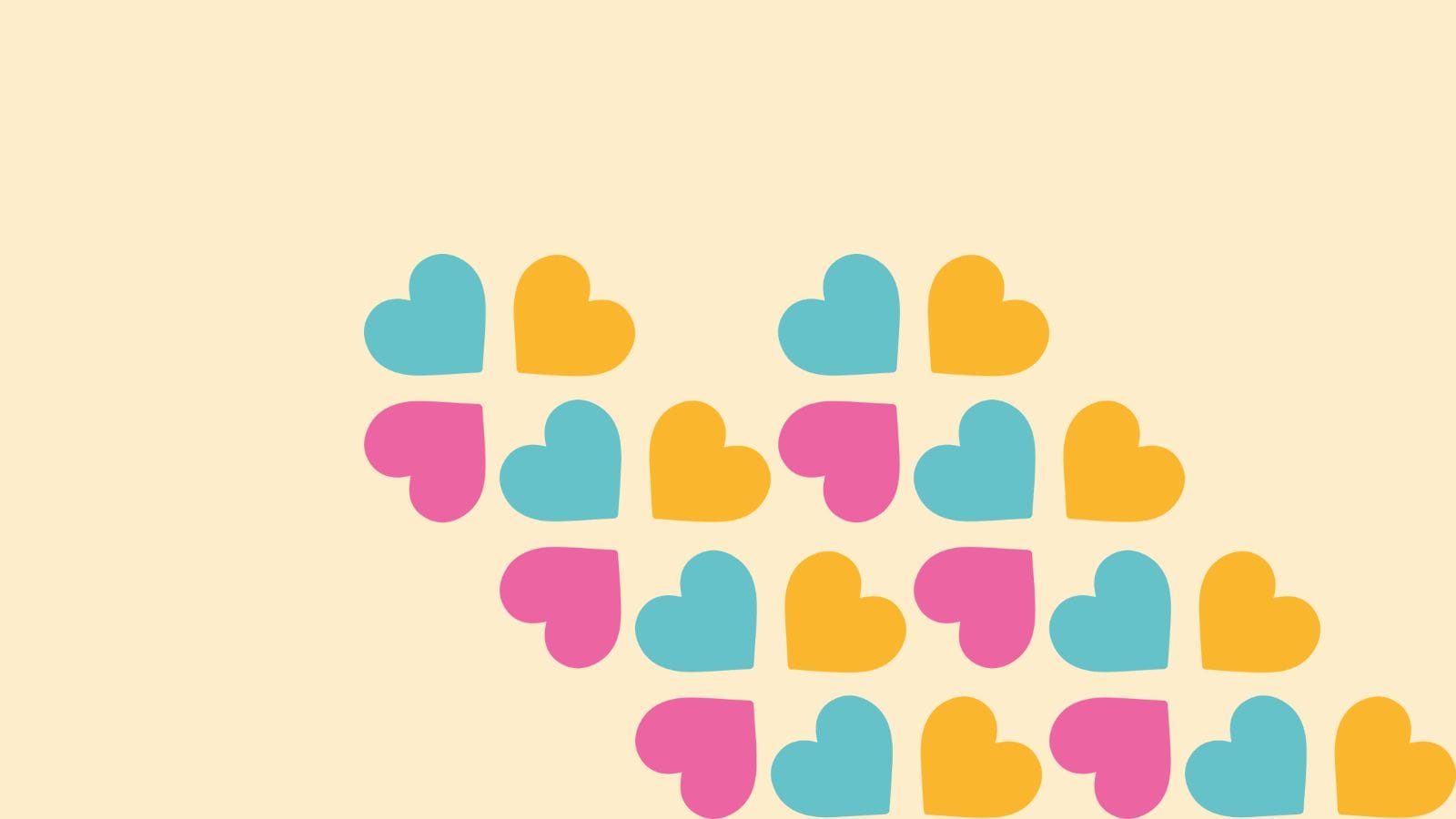 Graphic with hearts